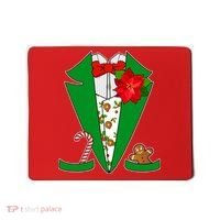 Christmas Party Tuxedo Suit Top Mousepad thumb 0