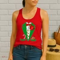 Christmas Party Tuxedo Suit Top Women's Tank Top thumb 2