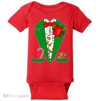 Christmas Party Tuxedo Suit Top Baby Bodysuit thumb 0