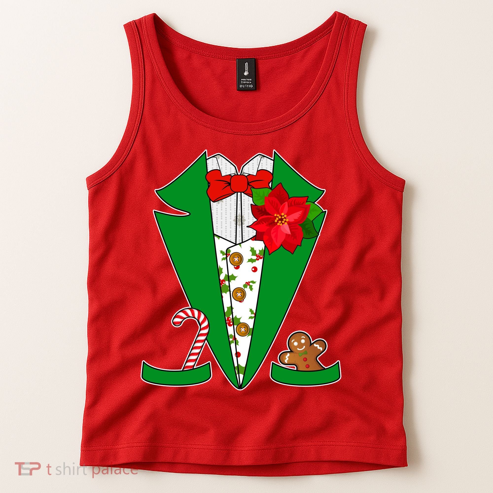 Christmas Party Tuxedo Suit Top Tank Top