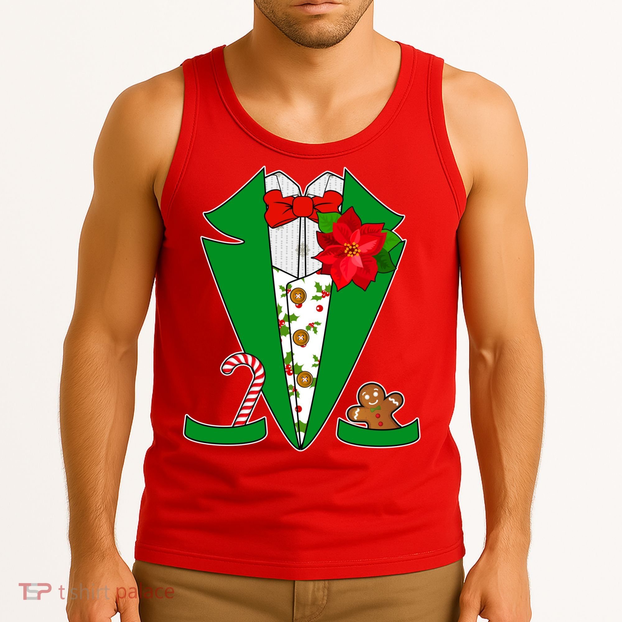 Christmas Party Tuxedo Suit Top Tank Top