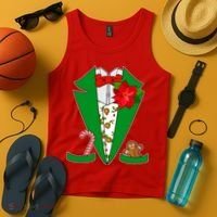 Christmas Party Tuxedo Suit Top Tank Top thumb 4