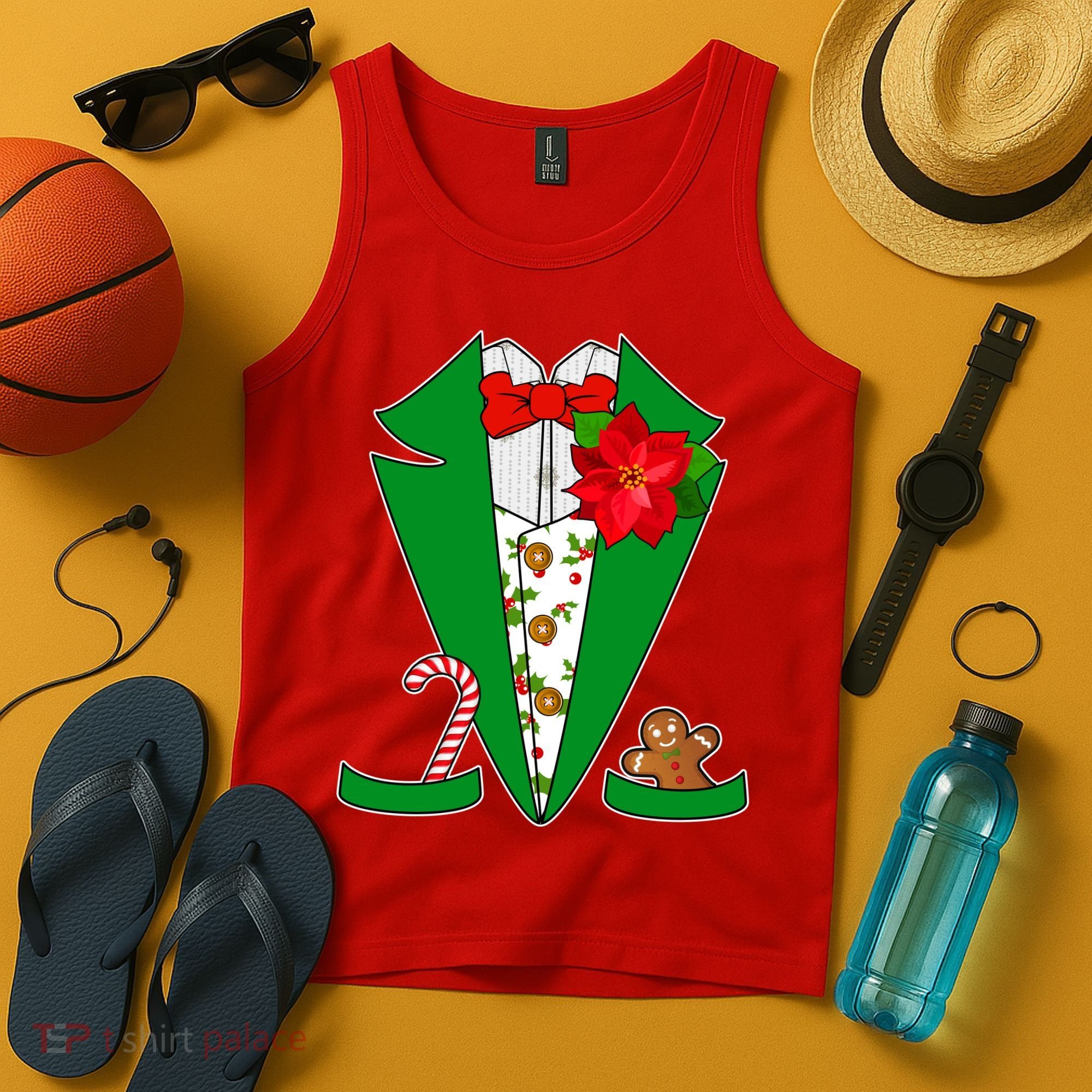 Christmas Party Tuxedo Suit Top Tank Top
