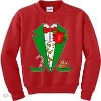 Christmas Party Tuxedo Suit Top Kids Sweatshirt thumb 0