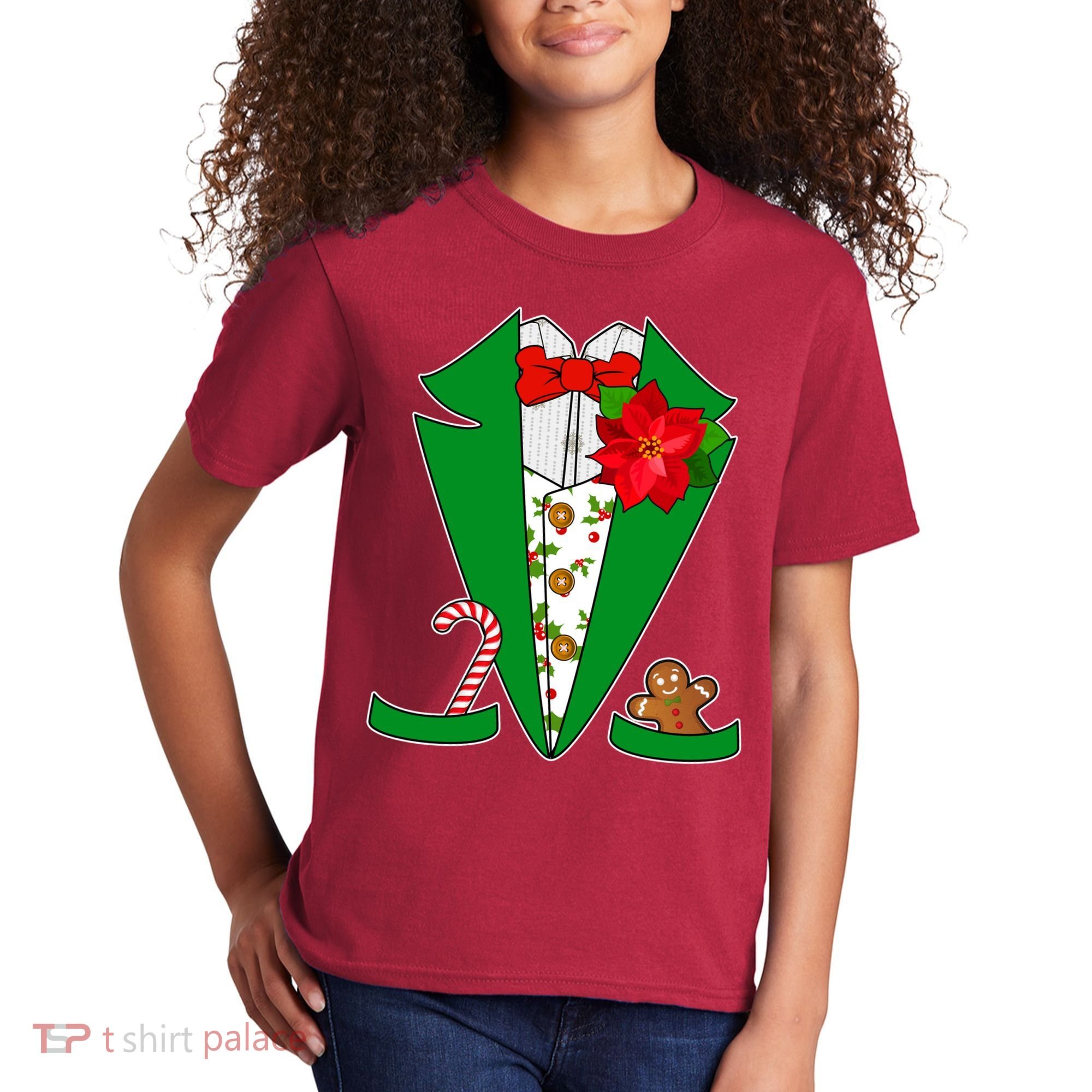 Christmas Party Tuxedo Suit Top Kids T-Shirt