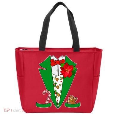 Christmas Party Tuxedo Suit Top Tote Bag