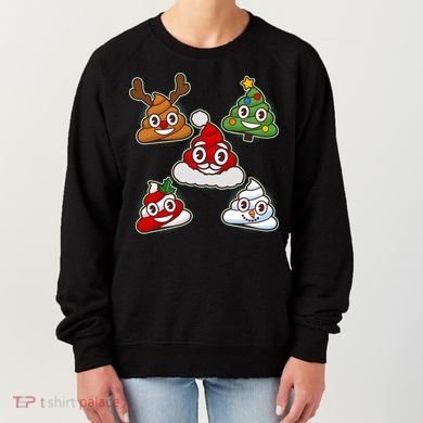 Christmas Poop Emoji Group Women's Sweatshirt