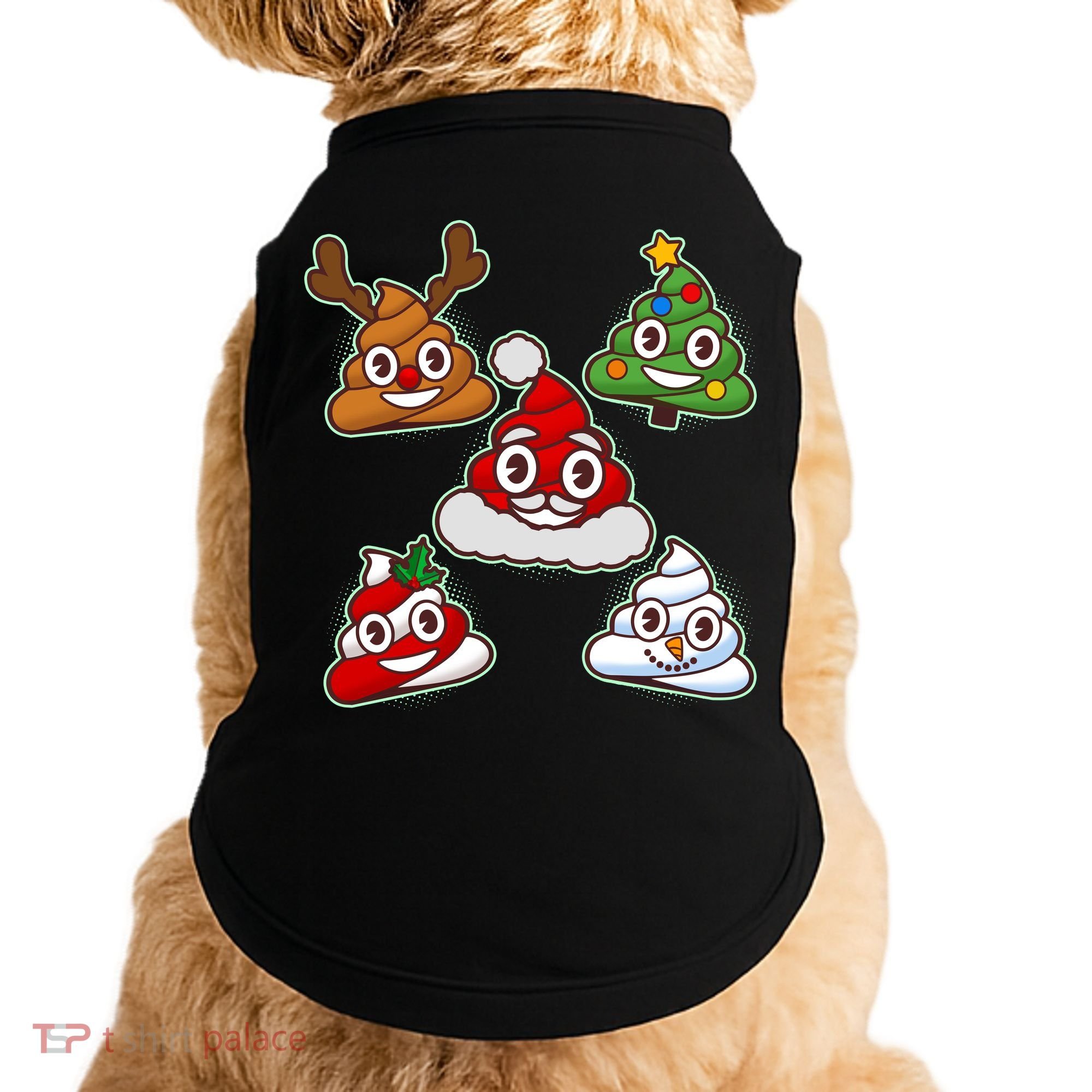 Christmas Poop Emoji Group Doggie Tank