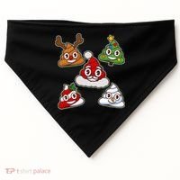 Christmas Poop Emoji Group USA-Made Doggie Bandana thumb 0