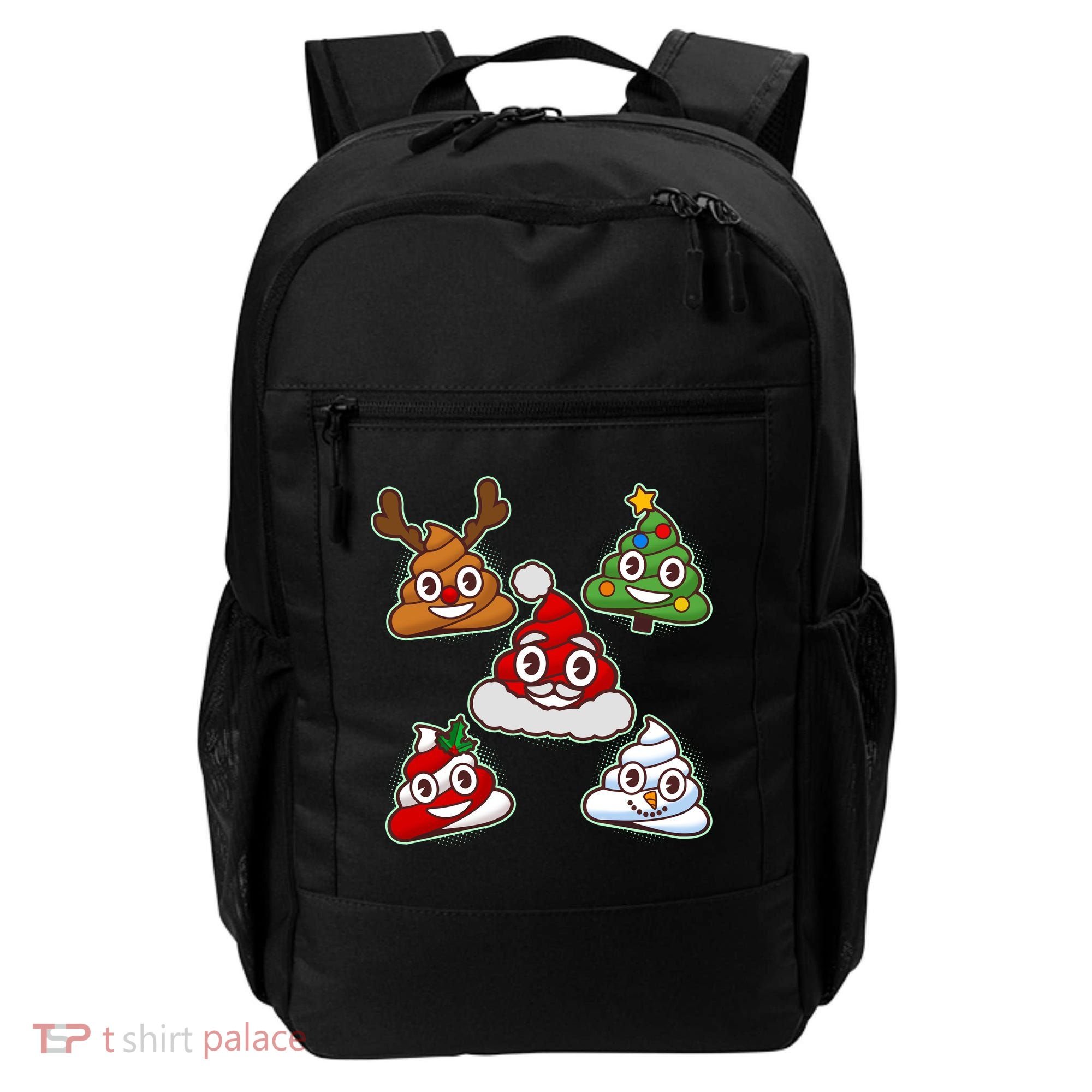 Christmas Poop Emoji Group Backpack