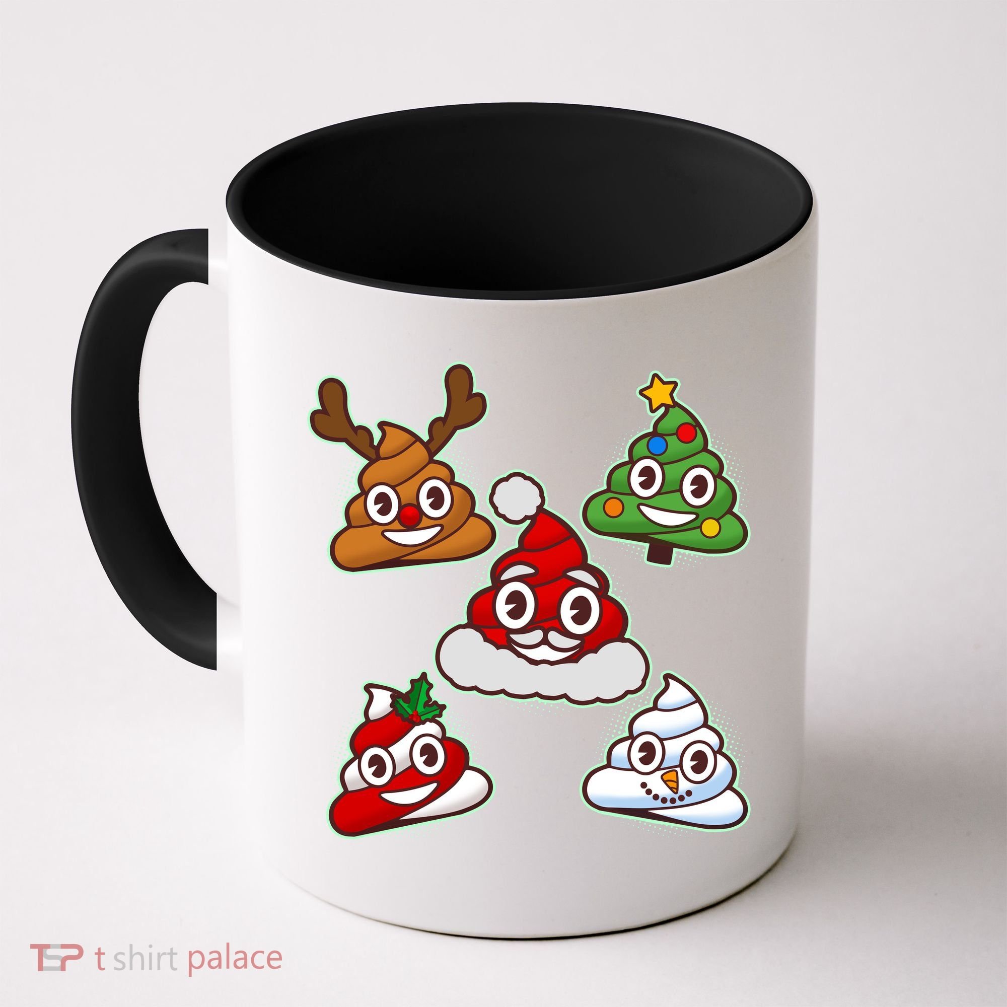 Christmas Poop Emoji Group Coffee Mug