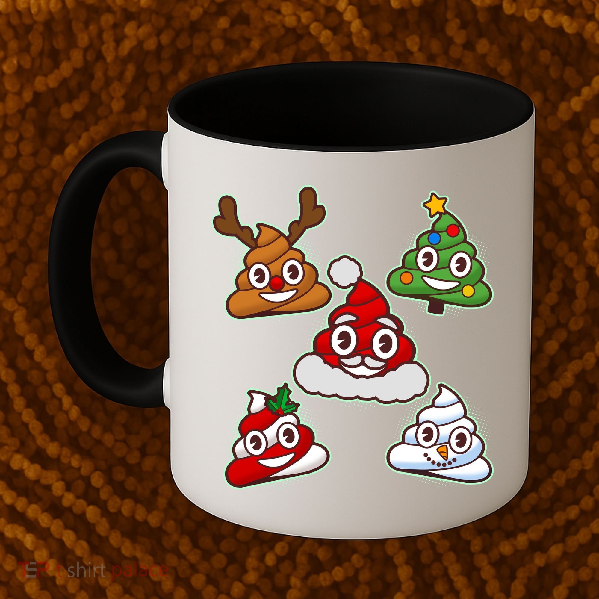 Christmas Poop Emoji Group Coffee Mug