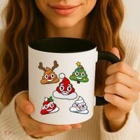 Christmas Poop Emoji Group Coffee Mug thumb 3