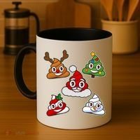 Christmas Poop Emoji Group Coffee Mug thumb 4