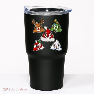 Christmas Poop Emoji Group Tumbler