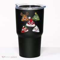 Christmas Poop Emoji Group Tumbler thumb 0