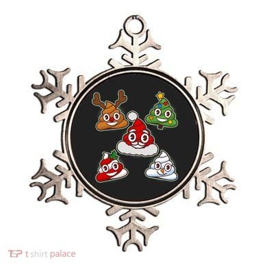 Christmas Poop Emoji Group Ornament