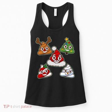 Christmas Poop Emoji Group Women's Tank Top