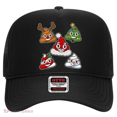 Christmas Poop Emoji Group Hat