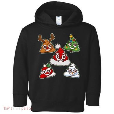 Christmas Poop Emoji Group Toddler Hoodie