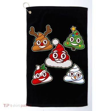 Christmas Poop Emoji Group Golf Towel