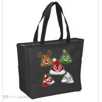 Christmas Poop Emoji Group Tote Bag thumb 2