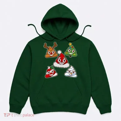 Christmas Poop Emoji Group Hoodie
