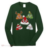 Christmas Poop Emoji Group Long Sleeve Shirt thumb 0