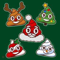 Christmas Poop Emoji Group Apron thumb 3