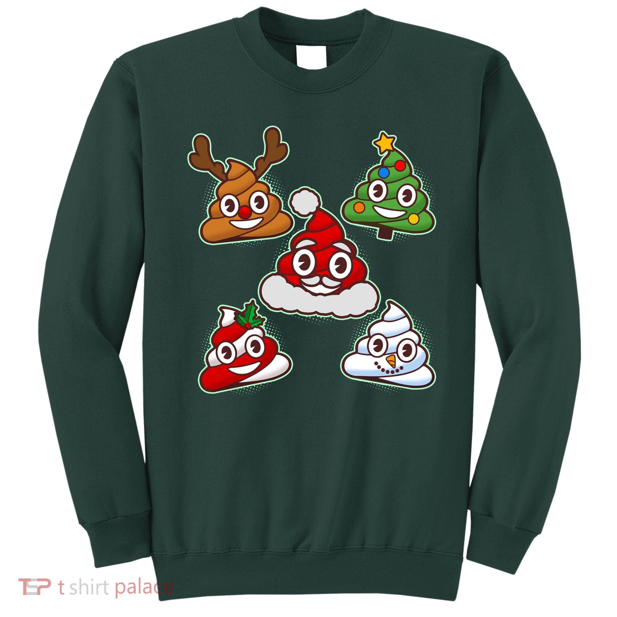 Christmas Poop Emoji Group Sweatshirt