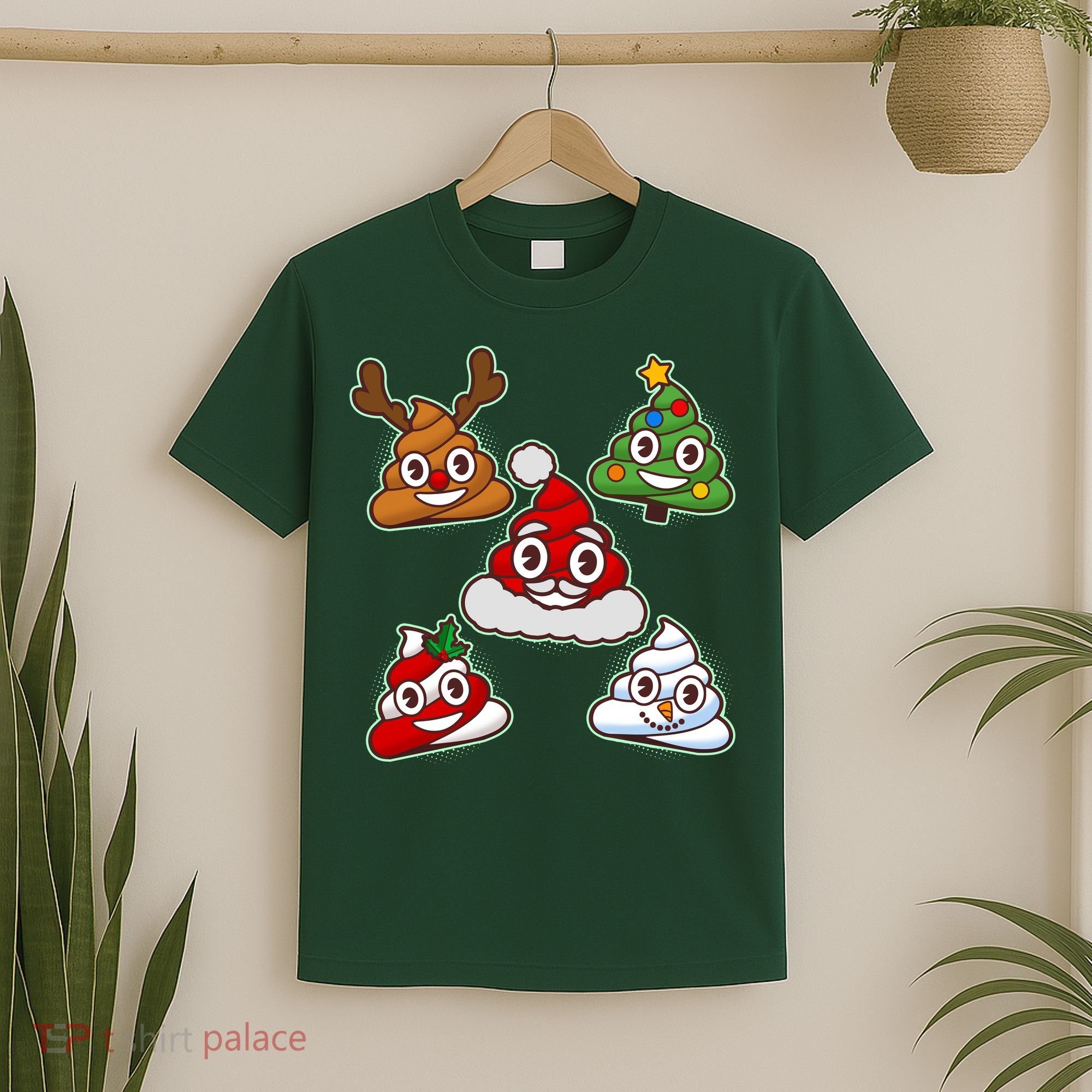 Christmas Poop Emoji Group T-Shirt