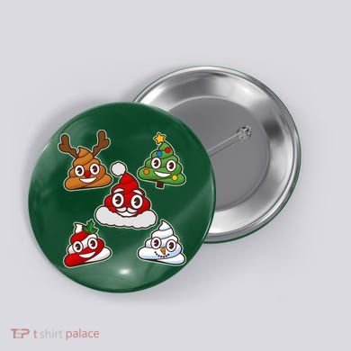 Christmas Poop Emoji Group Button
