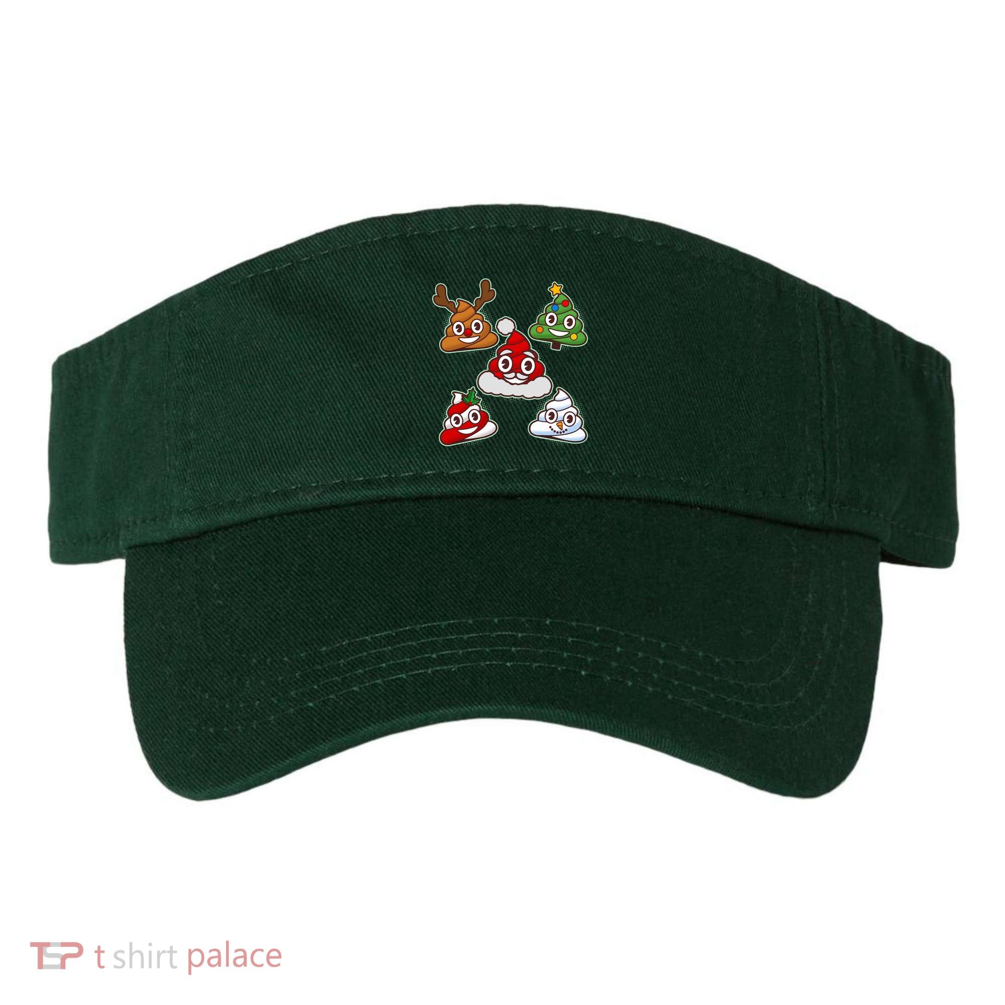 Christmas Poop Emoji Group Visor