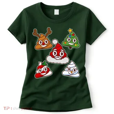 Christmas Poop Emoji Group Women's T-Shirt