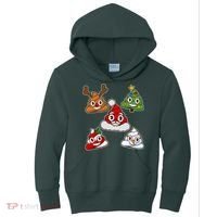 Christmas Poop Emoji Group Kids Hoodie thumb 0