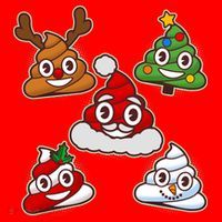 Christmas Poop Emoji Group Santa Hat thumb 1
