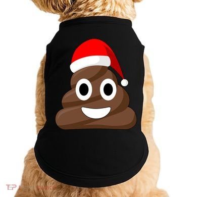 Christmas Poop Emoji Smiley Doggie Tank