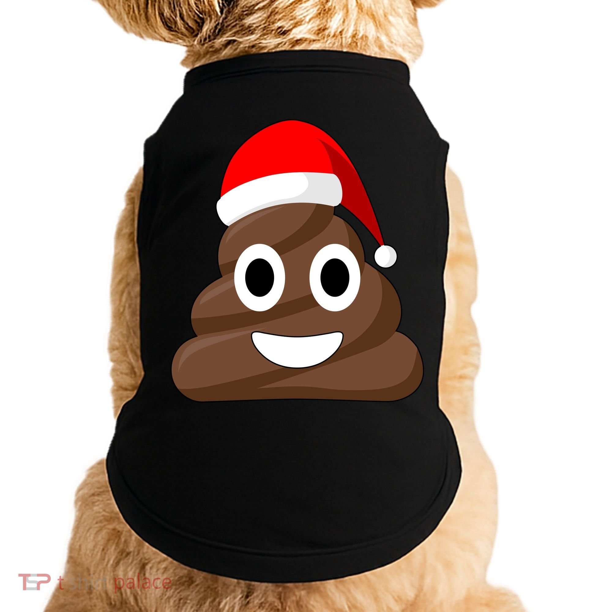 Christmas Poop Emoji Smiley Doggie Tank