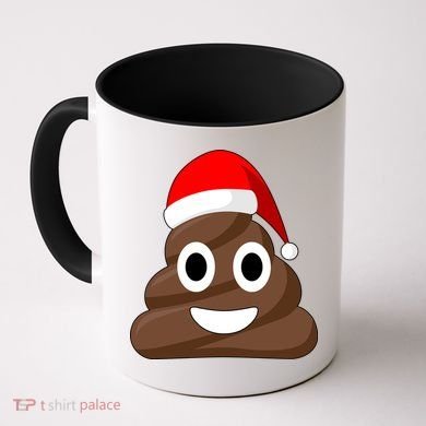 Christmas Poop Emoji Smiley Coffee Mug