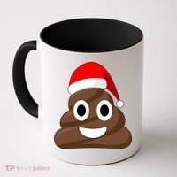 Christmas Poop Emoji Smiley Coffee Mug thumb 0