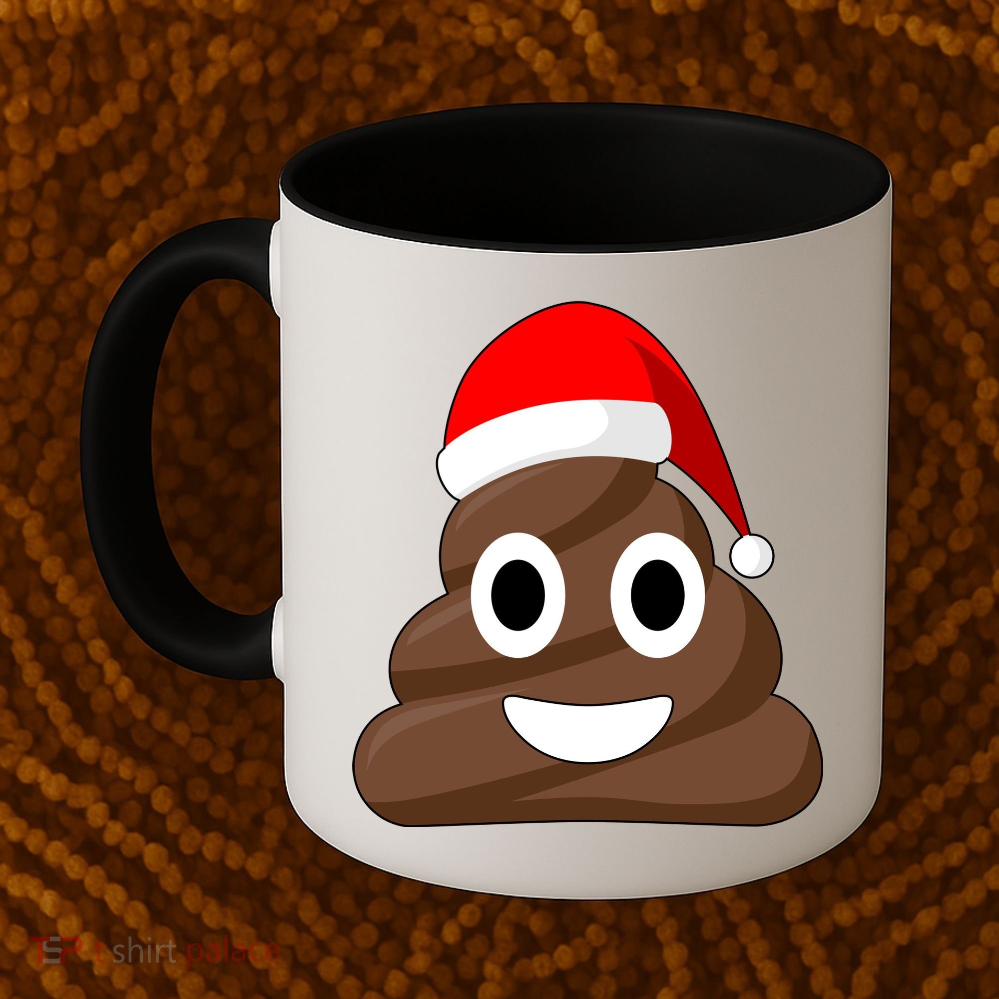 Christmas Poop Emoji Smiley Coffee Mug
