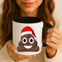 Christmas Poop Emoji Smiley Coffee Mug thumb 3