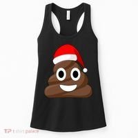 Christmas Poop Emoji Smiley Women's Tank Top thumb 0