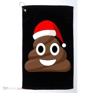 Christmas Poop Emoji Smiley Golf Towel