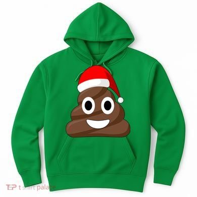 Christmas Poop Emoji Smiley Hoodie