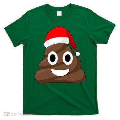 Christmas Poop Emoji Smiley T-Shirt