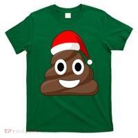 Christmas Poop Emoji Smiley T-Shirt thumb 0
