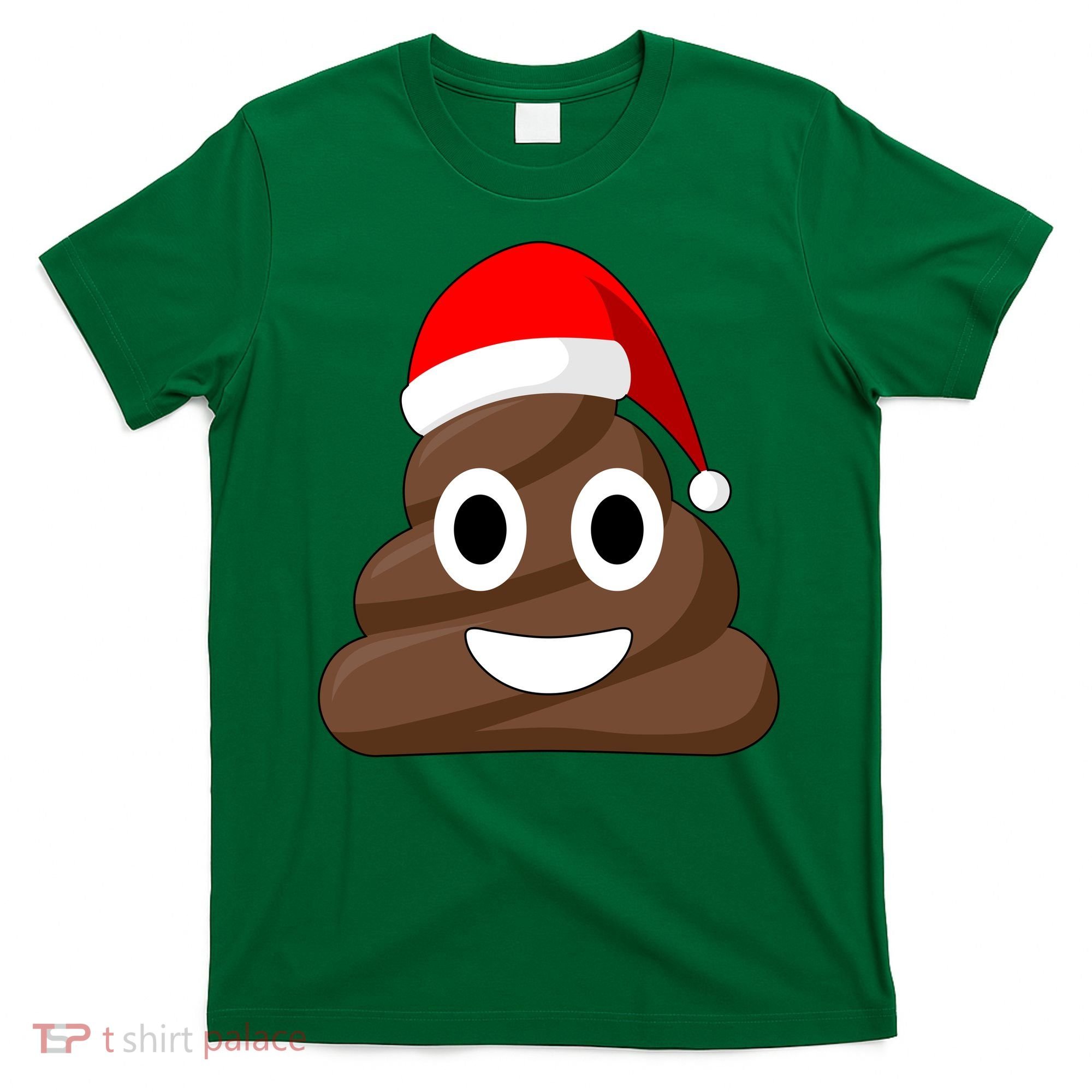 Christmas Poop Emoji Smiley T-Shirt