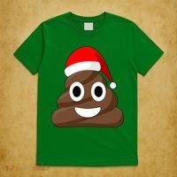 Christmas Poop Emoji Smiley T-Shirt thumb 5