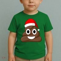Christmas Poop Emoji Smiley Toddler T-Shirt thumb 2
